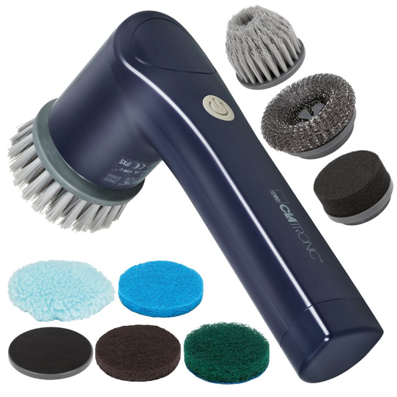 CLATRONIC brosse de nettoyage électrique ERB 3815 A, batterie, bleu/gris, IPX5